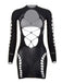 60er Netz-Reizwäsche mit Schnürung und Cut-out