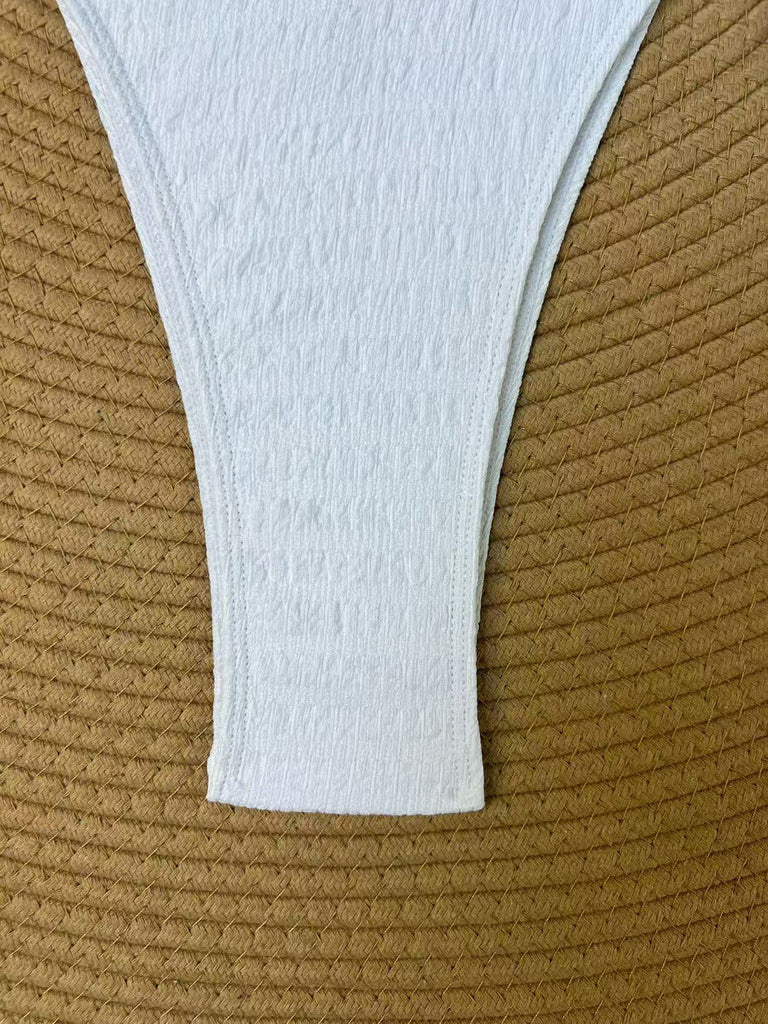 Goldes 60er Bikini-Set mit Triangle und gerippt