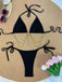 Goldes 60er Bikini-Set mit Triangle und gerippt
