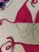 Goldes 60er Bikini-Set mit Triangle und gerippt