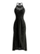 60er Kleid mit Neckholder und Häkelarbeit