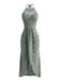 60er Kleid mit Neckholder und Häkelarbeit
