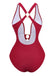 Geraffter Badeanzug mit Kordelzug aus den 1960er Jahren – Vintage-Badeanzug im Pin-up-Stil