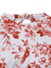 1960er Blumen Drucken Halfter Ärmellos Rückenfrei Swing Kleid