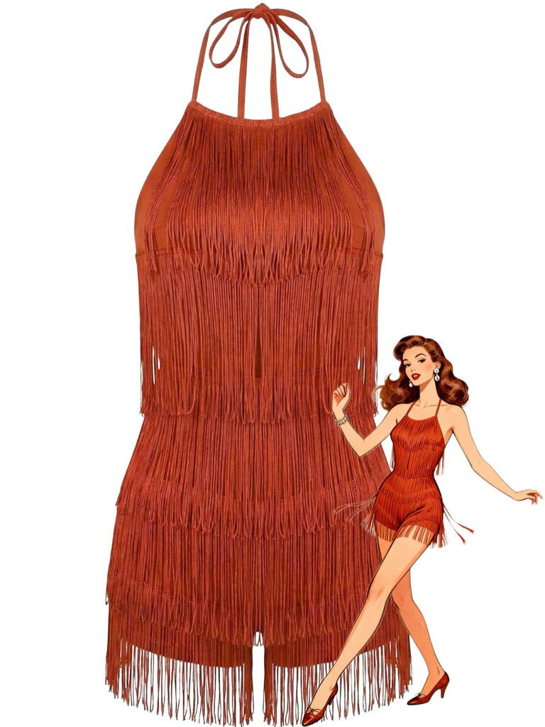 60er Romper mit Neckholder und rückenfrei