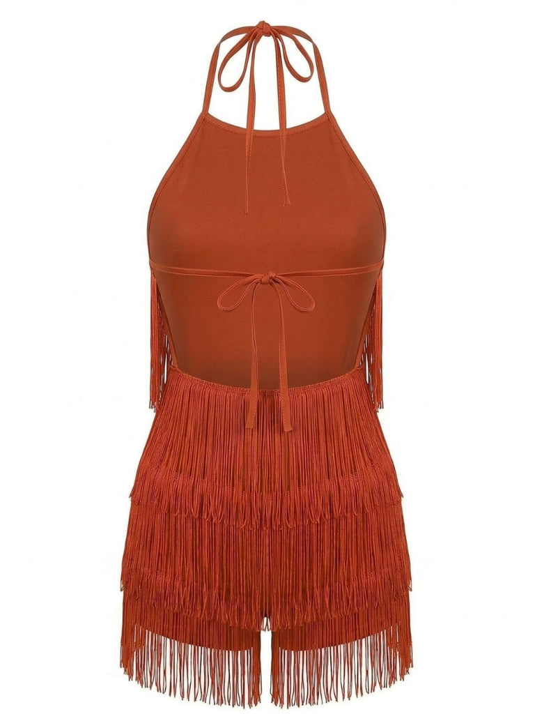 60er Romper mit Neckholder und rückenfrei