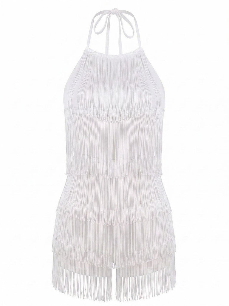 60er Romper mit Neckholder und rückenfrei