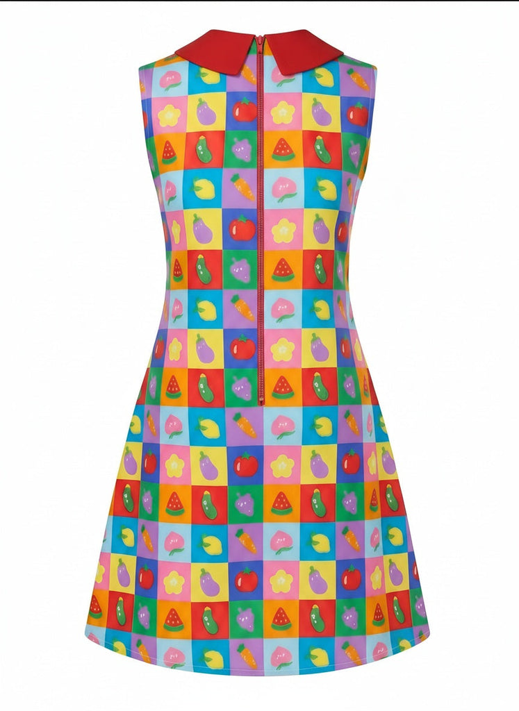 60er Kleid mit Peter-Pan-Kragen und A-Linie