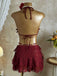 1960er Rüschen Halter Bikini Set & Blumen Spitze Cover-Up