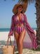 60er Bikini-Set & Shorts & Cover-Up mit Schnürung und Streifen