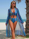 60er Bikini-Set & Shorts & Cover-Up mit Schnürung und Streifen