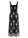 70er Boho Jumpsuit mit Blumen-Print und Smok