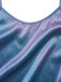 Blaues Minikleid aus Lackleder im Stil der 1970er Jahre mit Spaghettiträgern – Vintage-Kleid, Retro-Mode
