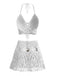 Häkel-Strandkleid aus den 1980er Jahren – Vintage-Mode, Retro-Stil