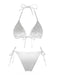 80er Bikini-Set & Shorts mit Neckholder und Triangle