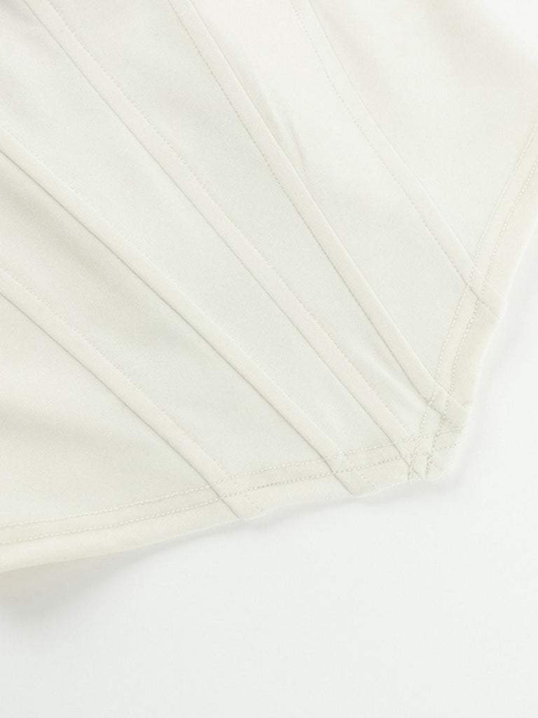 1960er Netz Patchwork Rüschen Korsett Leibchen