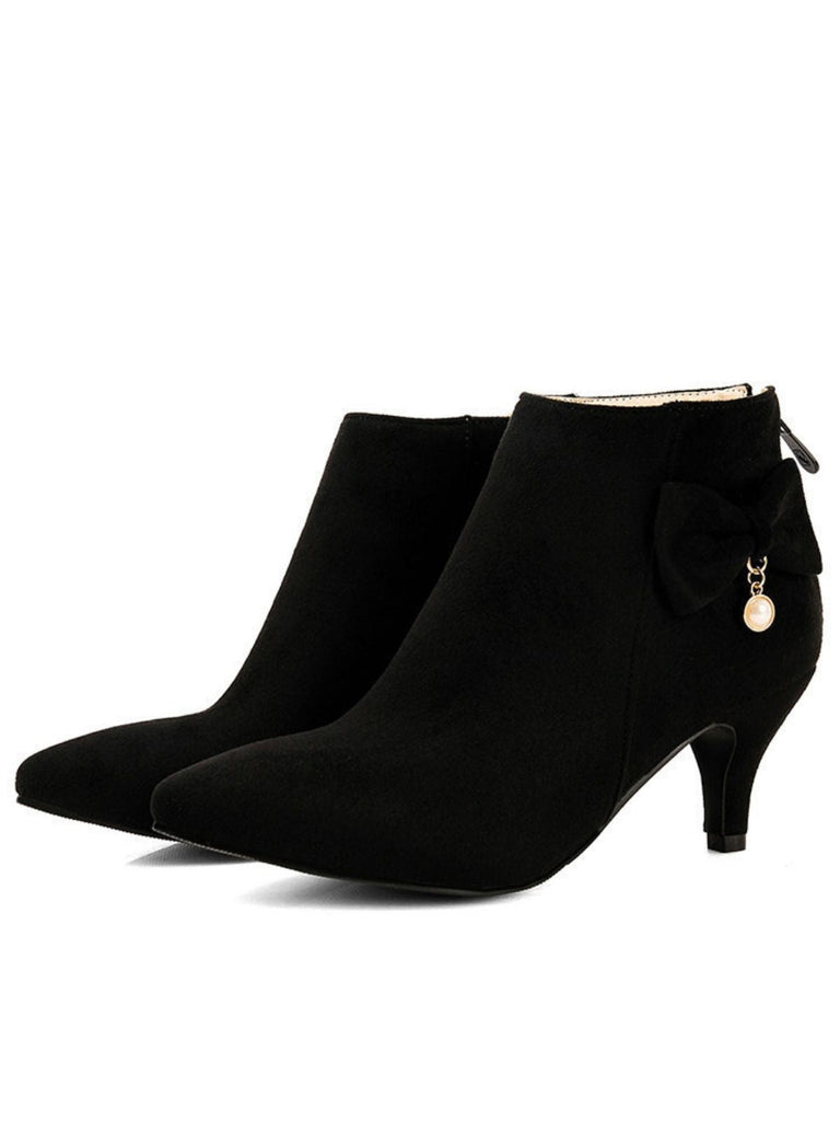 Stilettoabsatz Wildleder Spitze High Heels