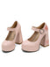 Vintage Herz Cut-Outs & Schnalle Mary Jane Absatz Schuhe