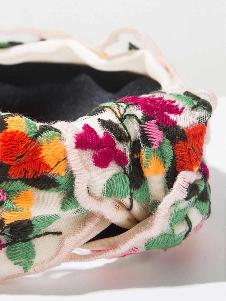 Retro Boho Bestickt Blumen Stirnband