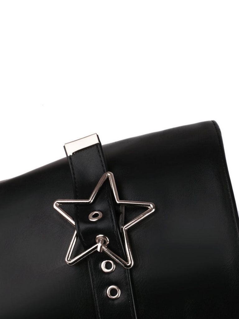 Schwarz Stern Taste Gothic Platform High Heels Stiefel