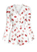 1980er V-Ausschnitt Herz Slip Drucken Romper Pajama