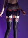 Halloween Spitze Splice Bodycon Suspender Strümpfe