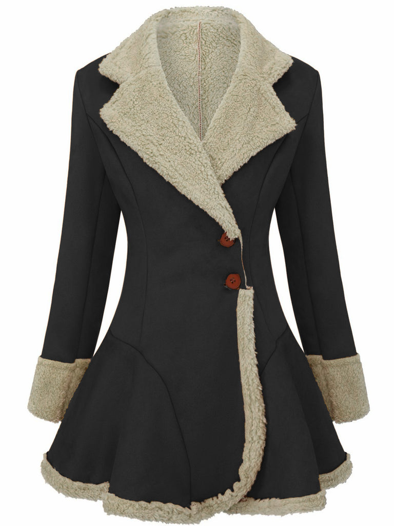 Vintage 1970er Revers Ausgestellter Saum Suede Jacke