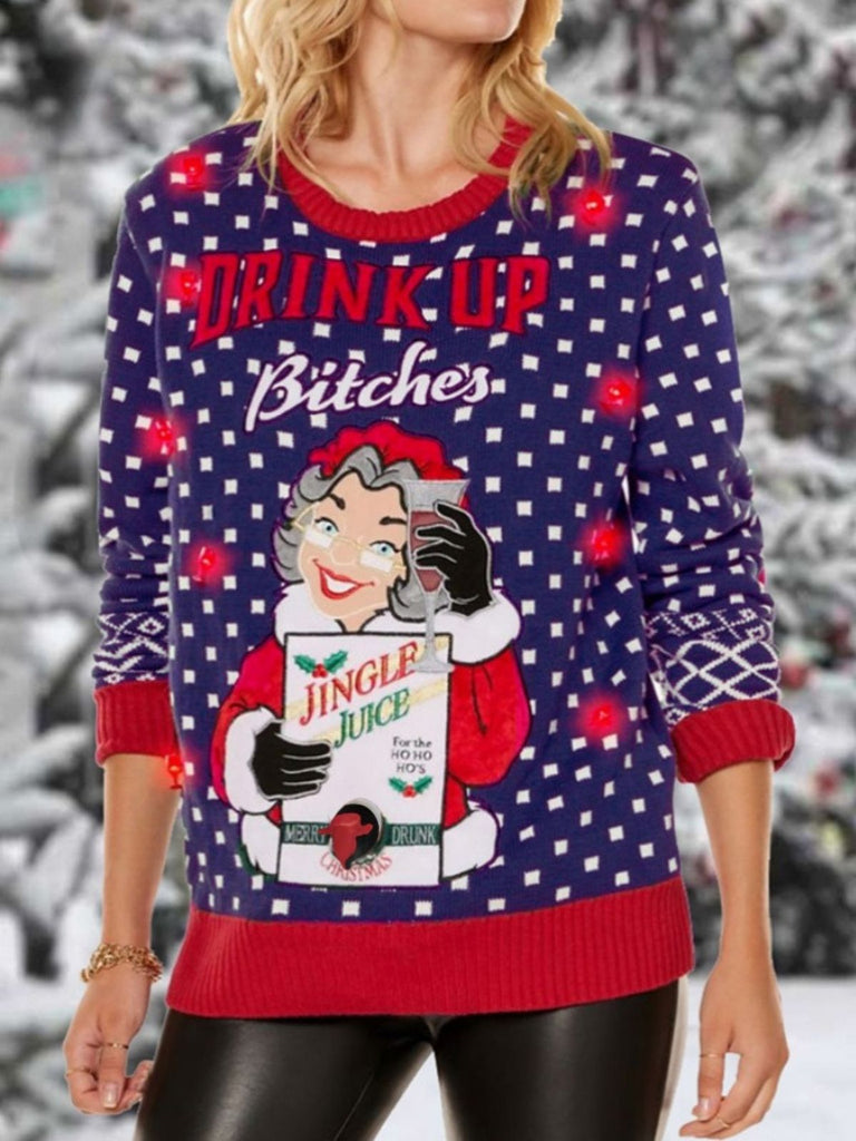 1950er Weihnachten Weihnachts Oma Bier Jubel Pullover