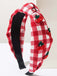 Obst Gingham Plaid Retro Bogen Stirnband