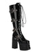 Schwarz Stern Taste Gothic Platform High Heels Stiefel