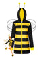 Gelb 1960er Streifen Biene Cosplay Hooded Kleid
