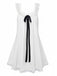 1960er Solide Bogen Rückenfrei Spitze Babydoll Kleid