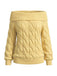 2000er Y2K Solide Schulterfrei Pullover