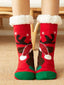 Weihnachten Rentier-Kuschelsocken mit Bündchen