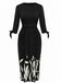 1960er Blumen Cut-Out Patchwork Binde Kleid