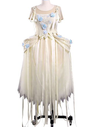 Aprikose 1940er Wednesday Enid Stil Kleid