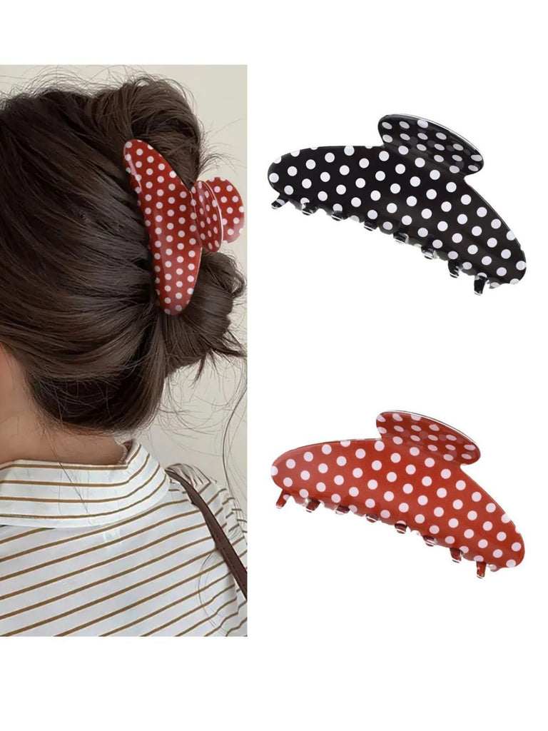 PVC Polka Punkte Valentinstag Hai Haarklammer