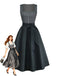 Grünes 50er 2PCS Kleid mit Polka-Dots und Schürze