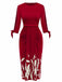 1960er Blumen Cut-Out Patchwork Binde Kleid