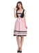 2PCS Rosa 1950er Oktoberfest Puffärmel Besticktes Kleid