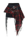 1980er Asymmetrisch Plaids Spitze Chain Gothic Rock
