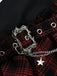 1980er Asymmetrisch Plaids Spitze Chain Gothic Rock