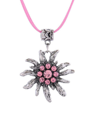 Vintage Oktoberfest Strassstein Edelweiß Baumeln Halskette