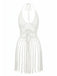 1960er Häkeln Fransen Cutout Halter Bikini Cover-Up