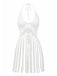 1960er Häkeln Fransen Cutout Halter Bikini Cover-Up