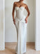 1930er Solide Schnürung Trägerlos Maxi Kleid