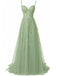 Rot 1930er Spaghetti Träger Spitze Tüll Maxi Kleid