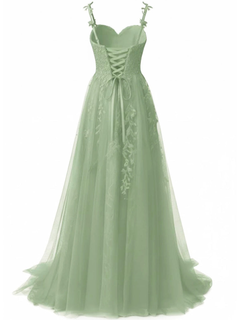 Rot 1930er Spaghetti Träger Spitze Tüll Maxi Kleid