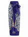 Blauer 50er Badeanzug & Cover-Up mit Blumen und Bindeband