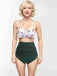 2PCS 1950er Cherry Halter Bikini Set